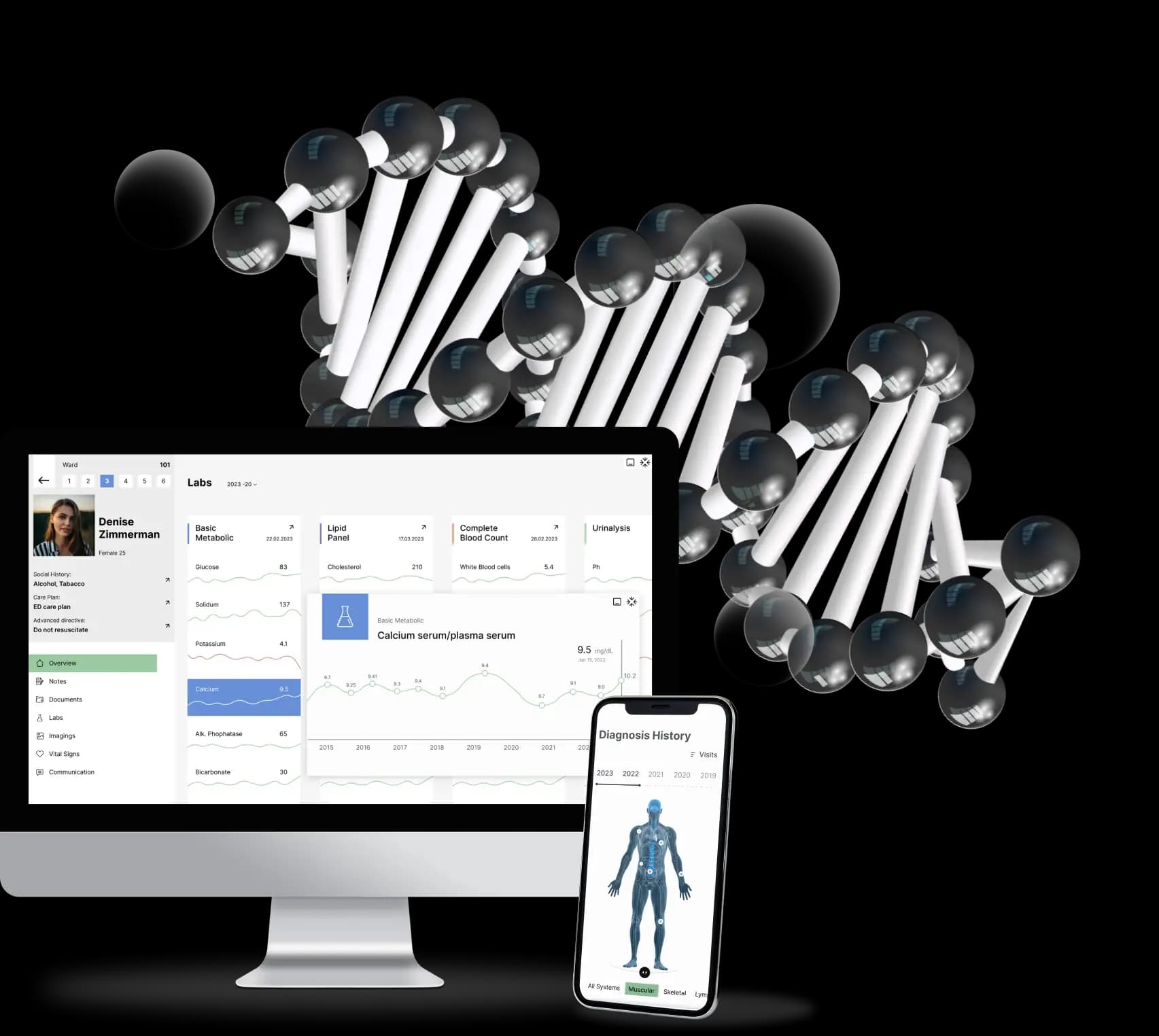 Medical record system interface